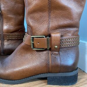 JESSICA SIMPSON Brown Leather Knee-High Boot